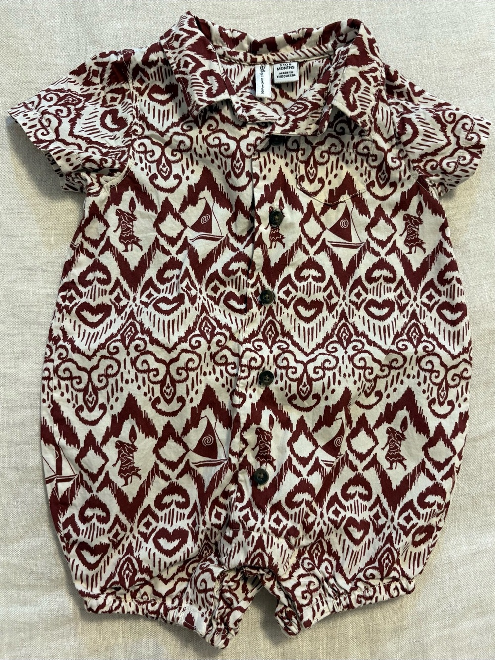 Janie and Jack x Disney Moana Bubble Romper 3-6M